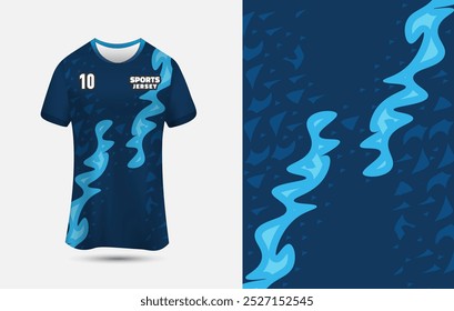 Customizable Sports jersey design for sublimation Printing. Sports T-Shirt template vector illustration.