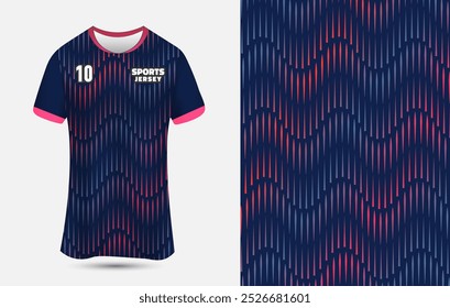 Customizable Sports jersey or t-shirt design for sublimation. Jersey design vector Illustration.