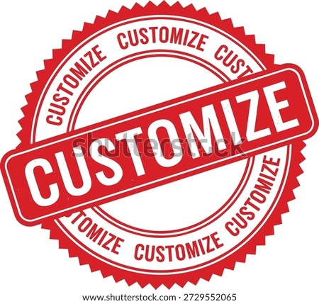 Customizable stamp with bold red design