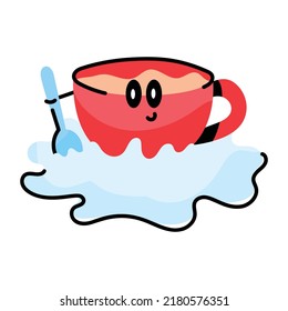 A customizable sticker design of tea