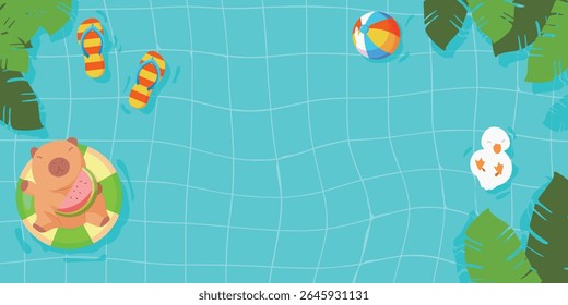 Customizable Summer Vector Background with Text Area for Your Brand Message