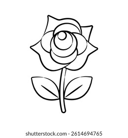 A customizable trendy icon of beautiful flower in doodle style
