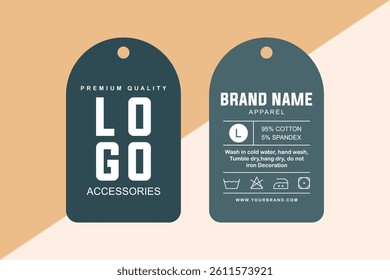 Customizable Unisex Clothing Hang Tag Template