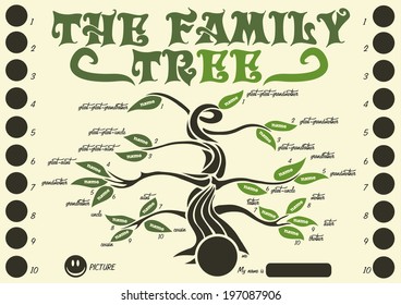 Customizable vector family tree 