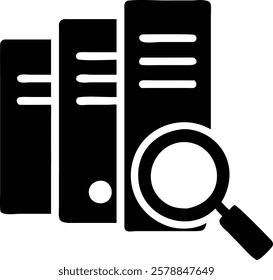 Customizable Vector of File with Magnifying Glass