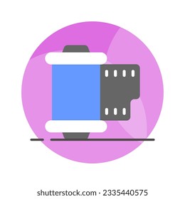 A customizable vector of film roll in modern style ready to use icon