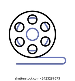 A customizable vector of film roll in modern style ready to use icon
