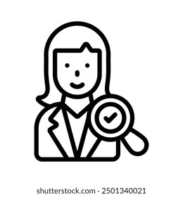 Customizable vector icon of find right person is now available