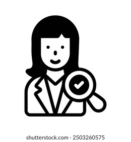 Customizable vector icon of find right person is now available