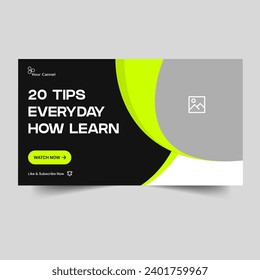 Customizable vector illustration learning thumbnail banner design, education for everyone banner design, editable vector eps 10 file format