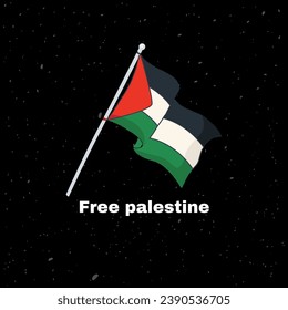 Customizable vetor palestine flag design, editable vector eps 10 file format