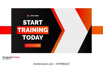customizable video thumbnail design for your videos. Editable gradient thumbnail design template.