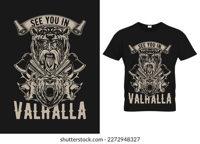 Customizable Viking Warriors T-Shirt Design | Print-Ready File For Viking Fans