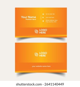 Customizable Visiting Card Design for Professionals. Creative Double-sided Business Card Template.