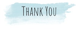 Customizable Watercolor Thank You Card — Blue Background