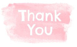 Customizable Watercolor Thank You Card — Pink Background