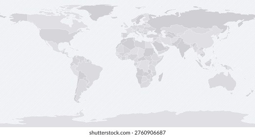 Customizable World Map Standard (Plate Carr?e) - Equirectangular