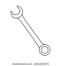 customizable wrench isolated on white background