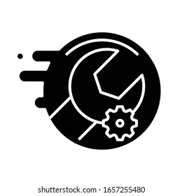 Customization black icon, concept illustration, vector flat symbol, glyph sign.