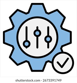 Personalización Ilustración de icono único azul negro