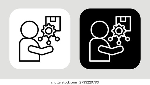 Personalización Icono de deseo en estilo de línea en blanco y negro