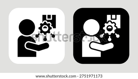 Customization Desire Icon In Black and White Glyph Style