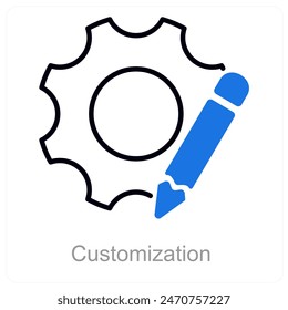 Customization and edit icon concept