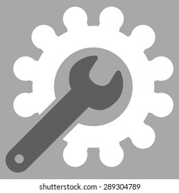 Customization icon from Business Bicolor Set. Vector style: bicolor flat symbol, dark gray and white colors, rounded angles, gray background.