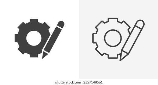 Customization icon. outlined vector style.