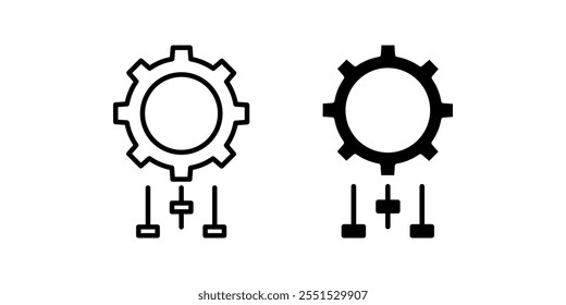 Customization Icon set. Symbol isolated white background. vector illustration. color editable.