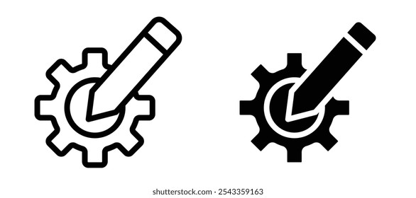 Customization icon symbol collection on white background.