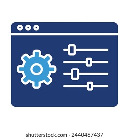 Anpassungssymbol. Maßgeschneiderte Sicherheit: Anpassung in MFA-Lösungen. Vektor-Symbol.