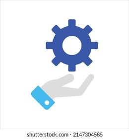 Customization icon vector graphic illustration in blue