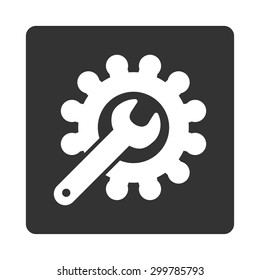 Customization icon. Vector style is white and gray colors, flat rounded square button on a white background.