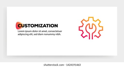 CUSTOMIZATION AND ILLUSTRATION ICON CONCEPT