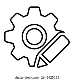 customization line icon design. customization thin black outline symbol vector illustration. editable stroke icon on transparent background.