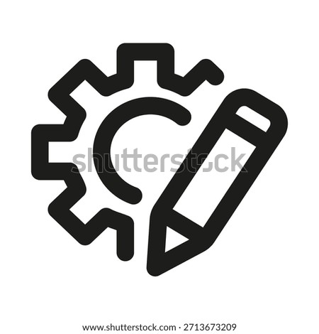 Customization Line Icon. Professional minimalist symbol designed as a premium vector line icon for personalization, tailored solutions, and user-specific design
