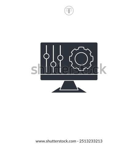 Customization option icon symbol vector illustration isolated on white background