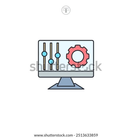 Customization option icon symbol vector illustration isolated on white background