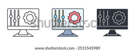 Customization option icon symbol vector illustration isolated on white background