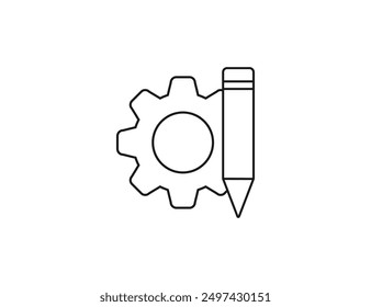 Customization, service, setting icon. Vector illustration.