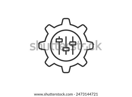 Customization, service, setting icon. Vector illustration.