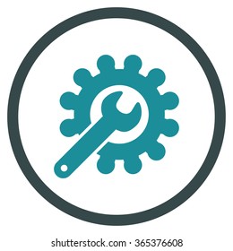 Customization vector icon. Style is bicolor flat circled symbol, soft blue colors, rounded angles, white background.