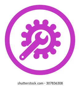 Customization vector icon. This rounded flat symbol is drawn with violet color on a white background.