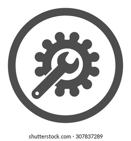 Customization vector icon. This rounded flat symbol is drawn with gray color on a white background.