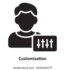 Ícone de vetor de personalização que pode facilmente modificar ou editar

