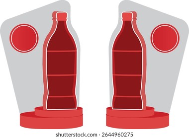 Customize 3D Gondola end for supermarket product display shelf. 3d Illustration podium.