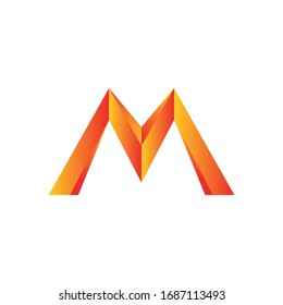 personalizar la plantilla de vectorial de diseño del logotipo inicial de carta creativa abstracta M