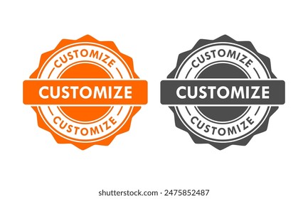 customize badge design template illustration