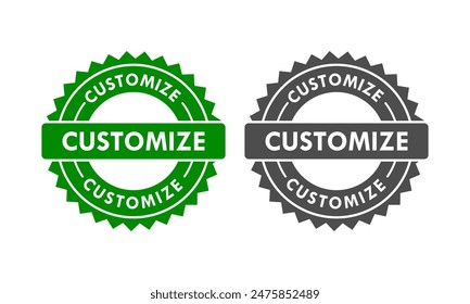 customize badge design template illustration